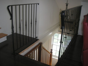 railing with decorative spindles