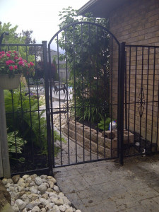 Pool gate with lock