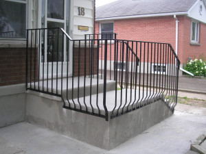 Offset railing